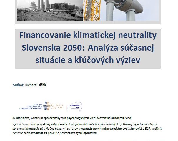 Financovanie klimatickej neutrality Slovenska 2050 obalka